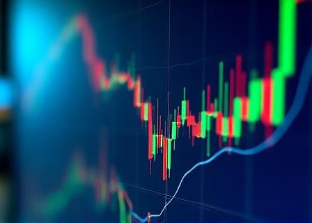 Financial chart showing volatility in Johannesburg Stock Exchange